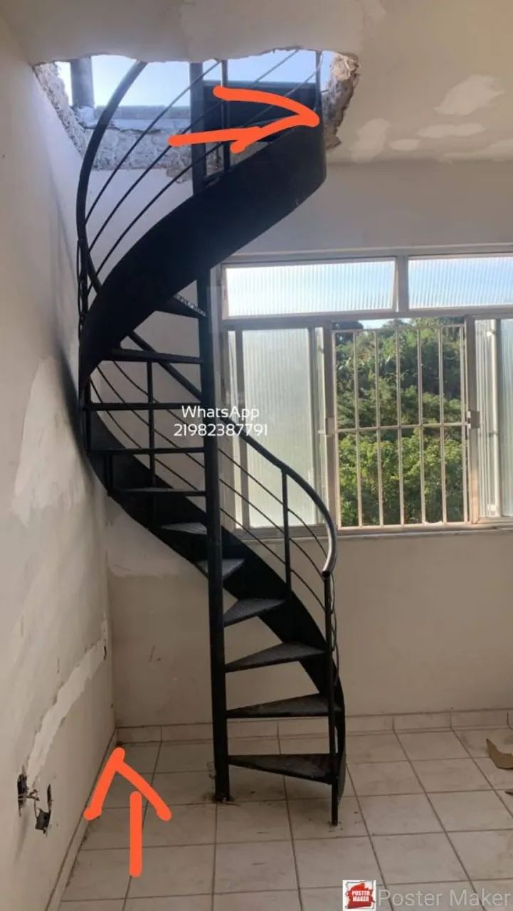 Escada caracol frete e instalação GRÁTIS - Foto 2