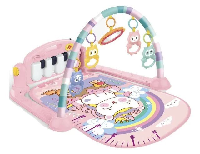 tapete interativo Infantil Ginásio Musical Unicornio Rosa