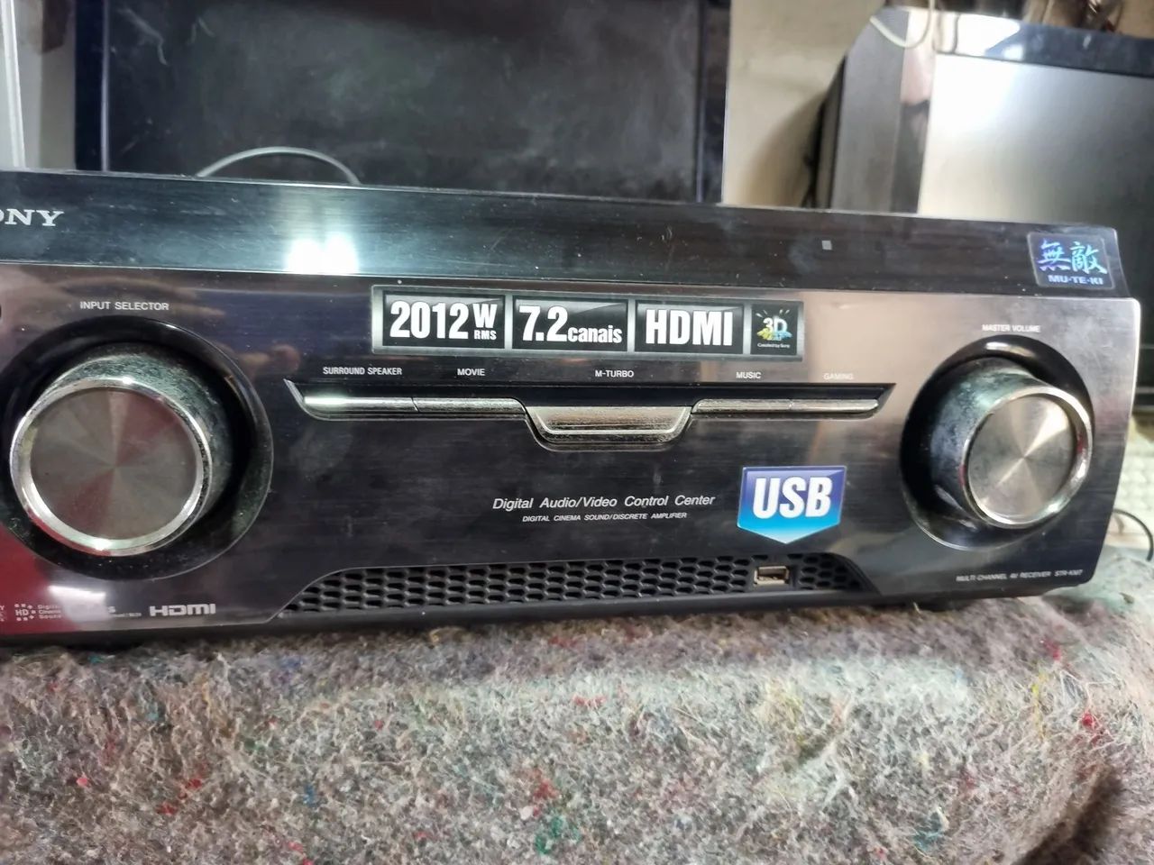 Receiver Sony Muteki 2012 Rms Str-km7 Hdmi Usb Leia  127/220v  com defeito  sem controle  - Foto 3