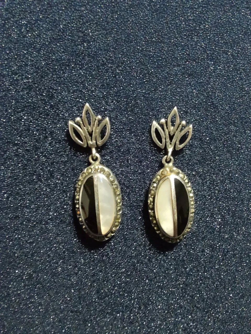 Brincos de prata com marcassita  - Foto 4