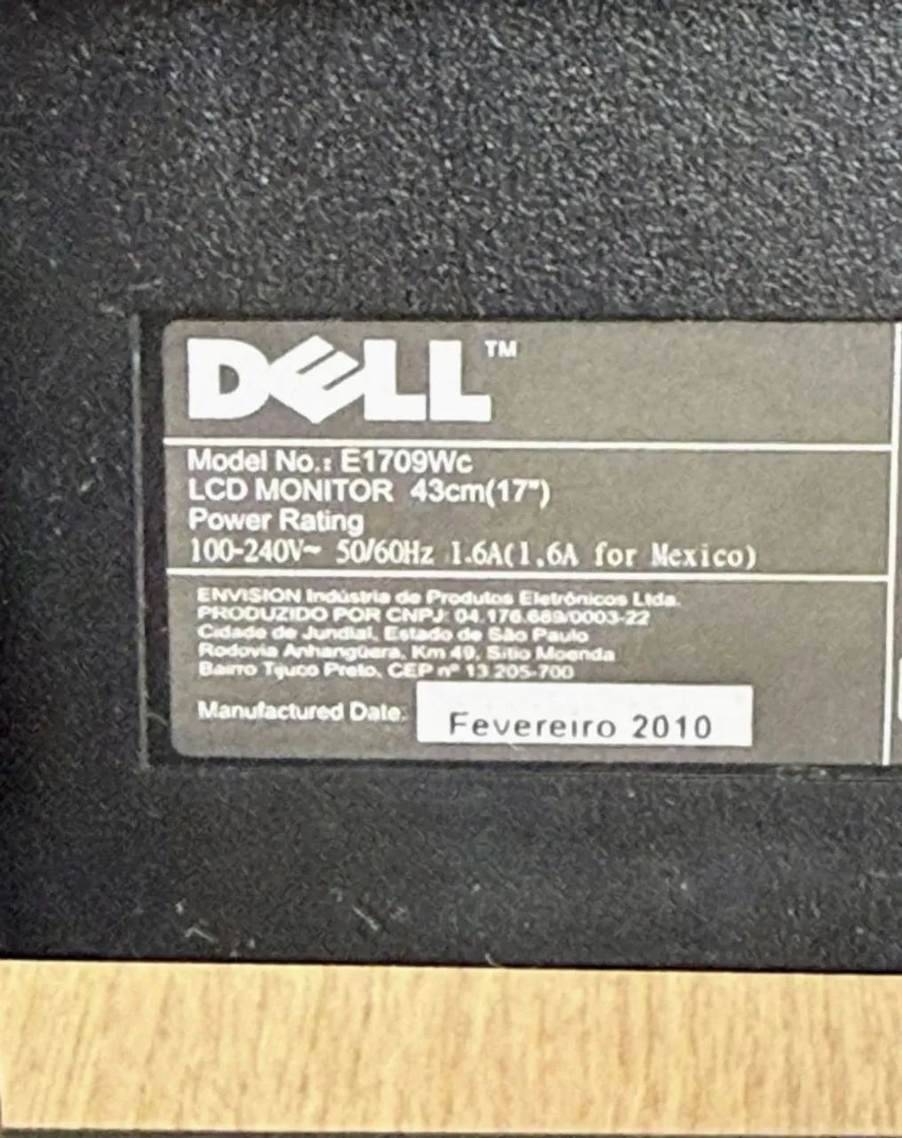 Monitor Dell  wide tela 17 polegadas e1709wc - Foto 4