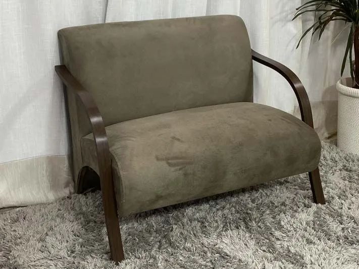 Conjunto de Poltronas 2x1x1 Lugares Cappuccino Braço Madeira - Foto 2