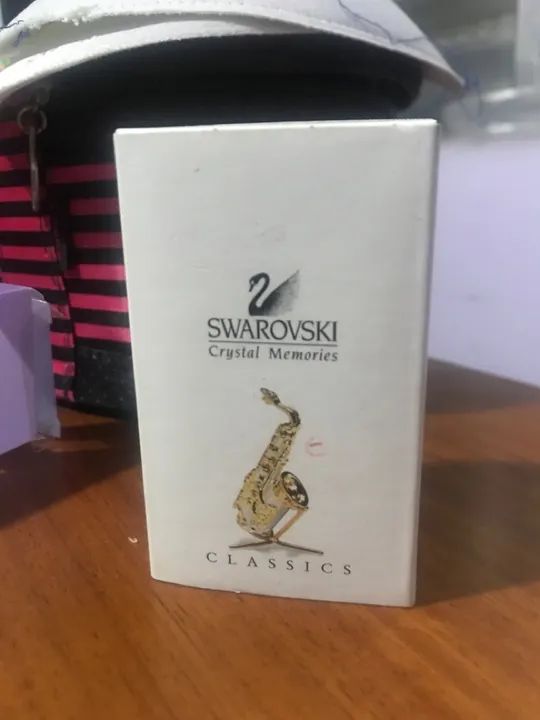 Saxofone de cristal em miniatura swarovski o - Foto 2