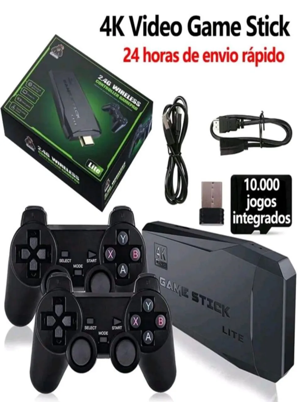 Game Stick 4K com 10.000 Jogos Integrados