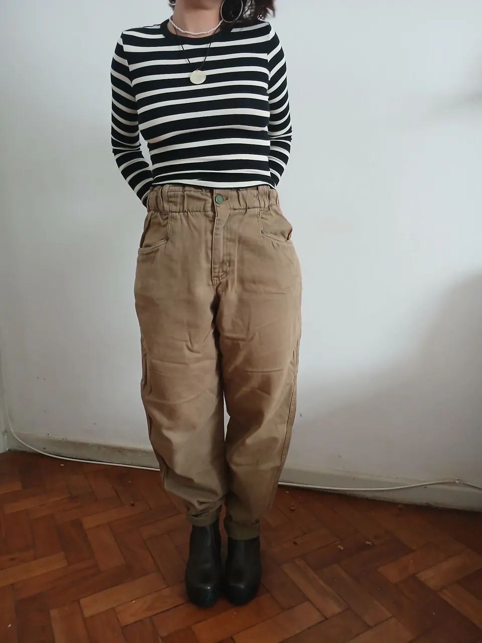 Calça baggy verde militar