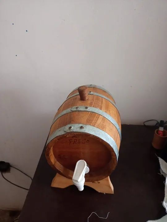 Barril de madeira decorativo - Foto 3