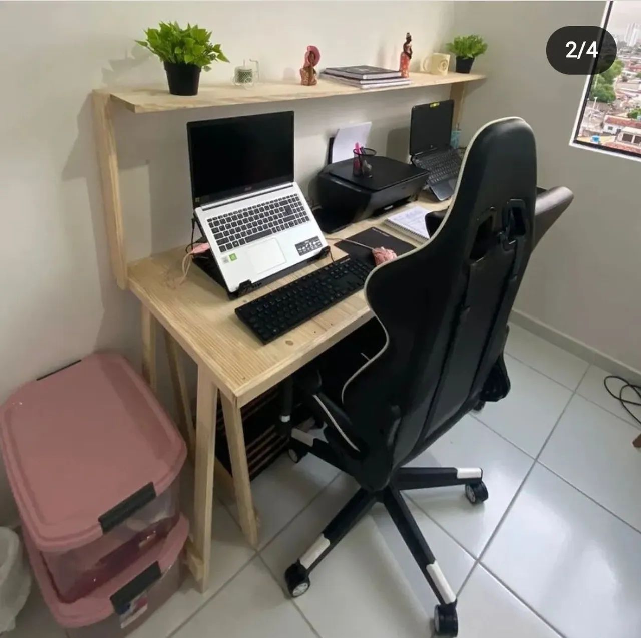 Escrivaninha Funcional com Prateleira - Foto 2