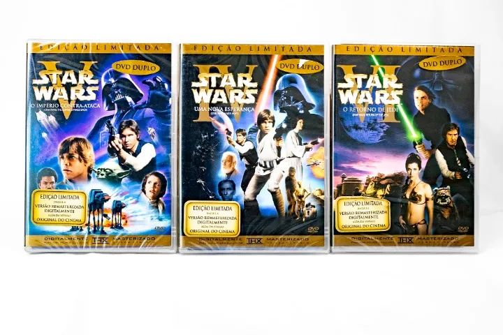 Star Wars Trilogia Original - 3 DVDs Duplos Edição Limitada novos lacrados - Foto 2