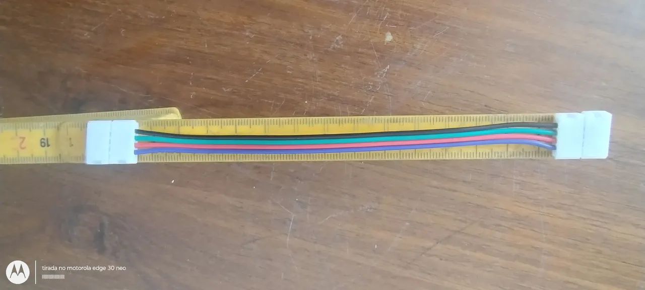 Rabicho Emenda Conector para Fita de Led RGB 5050/3528 12v - Foto 5