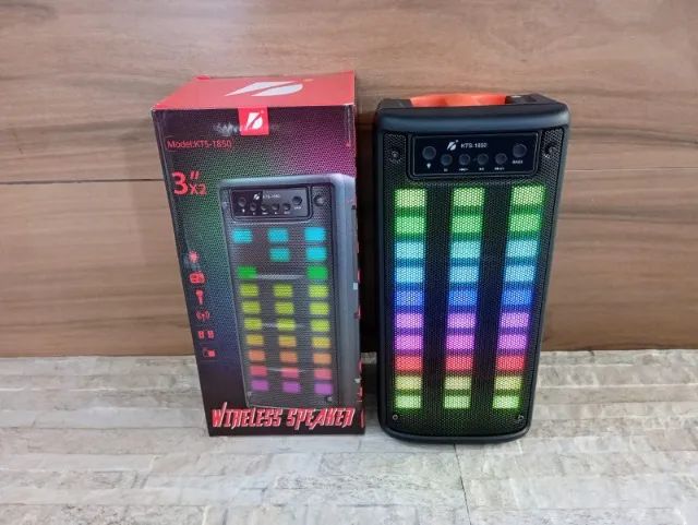 Caixa de Som Bluetooth RGB KTS 20w Potência - Foto 5