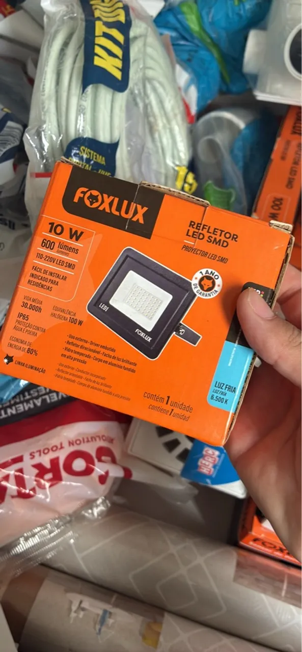 Refletor LED SMD Foxlux 10W 50W e 100W - Luz Fria
