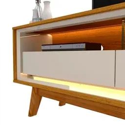 Rack para TV até 75 Polegadas - 100% MDF - Off White - Foto 4