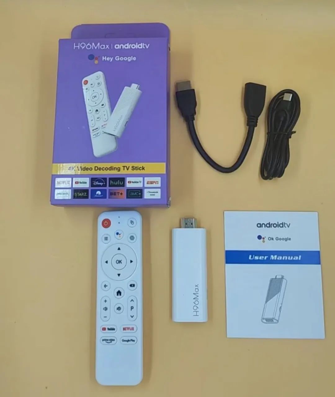 Oficial TV Stick h96MAX Android tv + comando de voz - Foto 2