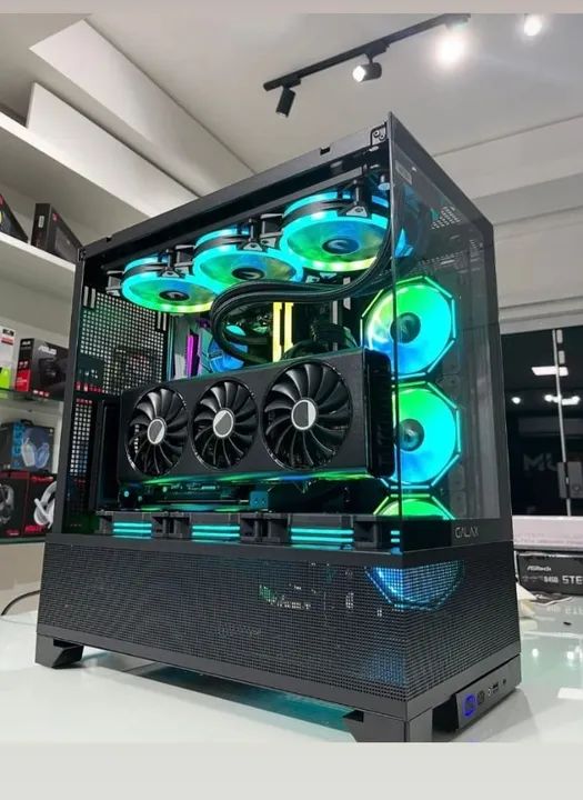 PC Gamer completo, com monitor curvo 32", mesa e acessórios! - Foto 2