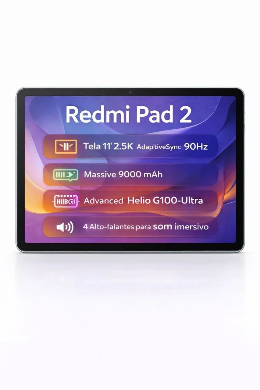 Redmi Pad 2 256GB 8GB RAM Cinza  Tablet 11" 2.5K Helio G100 Ultra - Foto 2