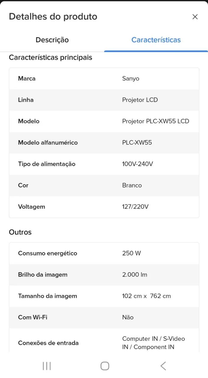 TELAO PROJETOR MULTIMIDIA 