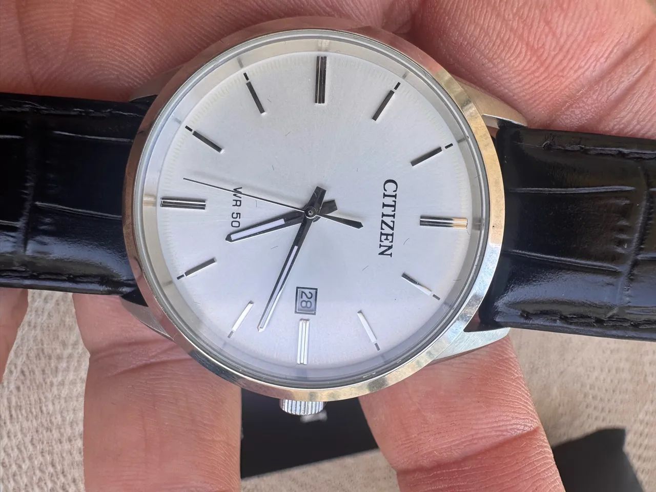 Relógio Citzen 39mm Pulseira couro original  - Foto 5