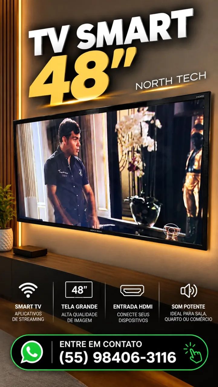 TV Smart 48 North Tech Funcionando perfeitamente!