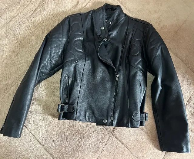 jaqueta biker couro feminina