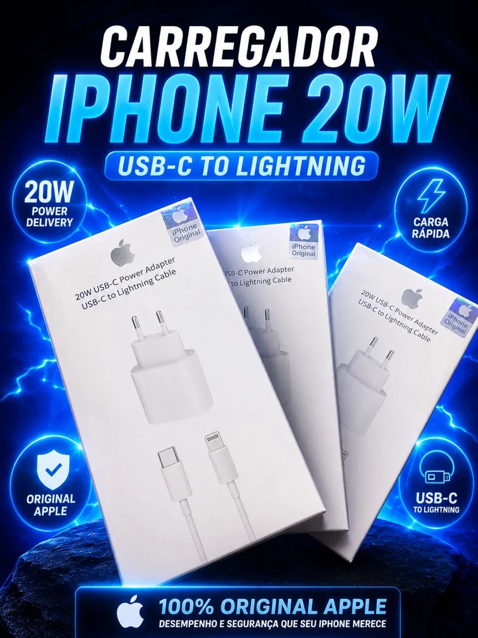 Confira carregadores IPHONE 20W