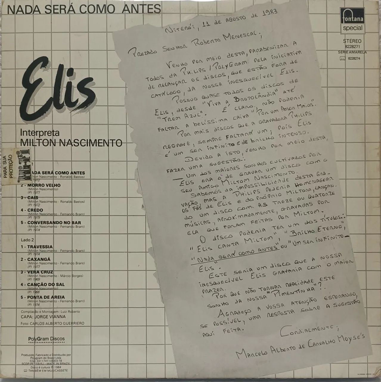 Elis Nada será como antes LP  - Foto 2