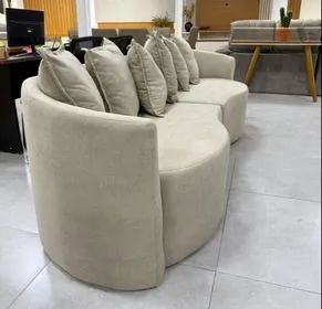Sofá Living LR Cinq. (3,10m) com Almofadas - Dividimos Em Até 10x Sem Juros - Foto 3