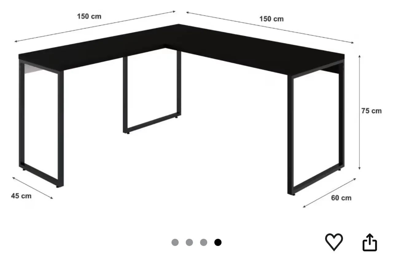 MESA DE ESCRITÓRIO Em L ESCRIVANINHA  - Foto 2