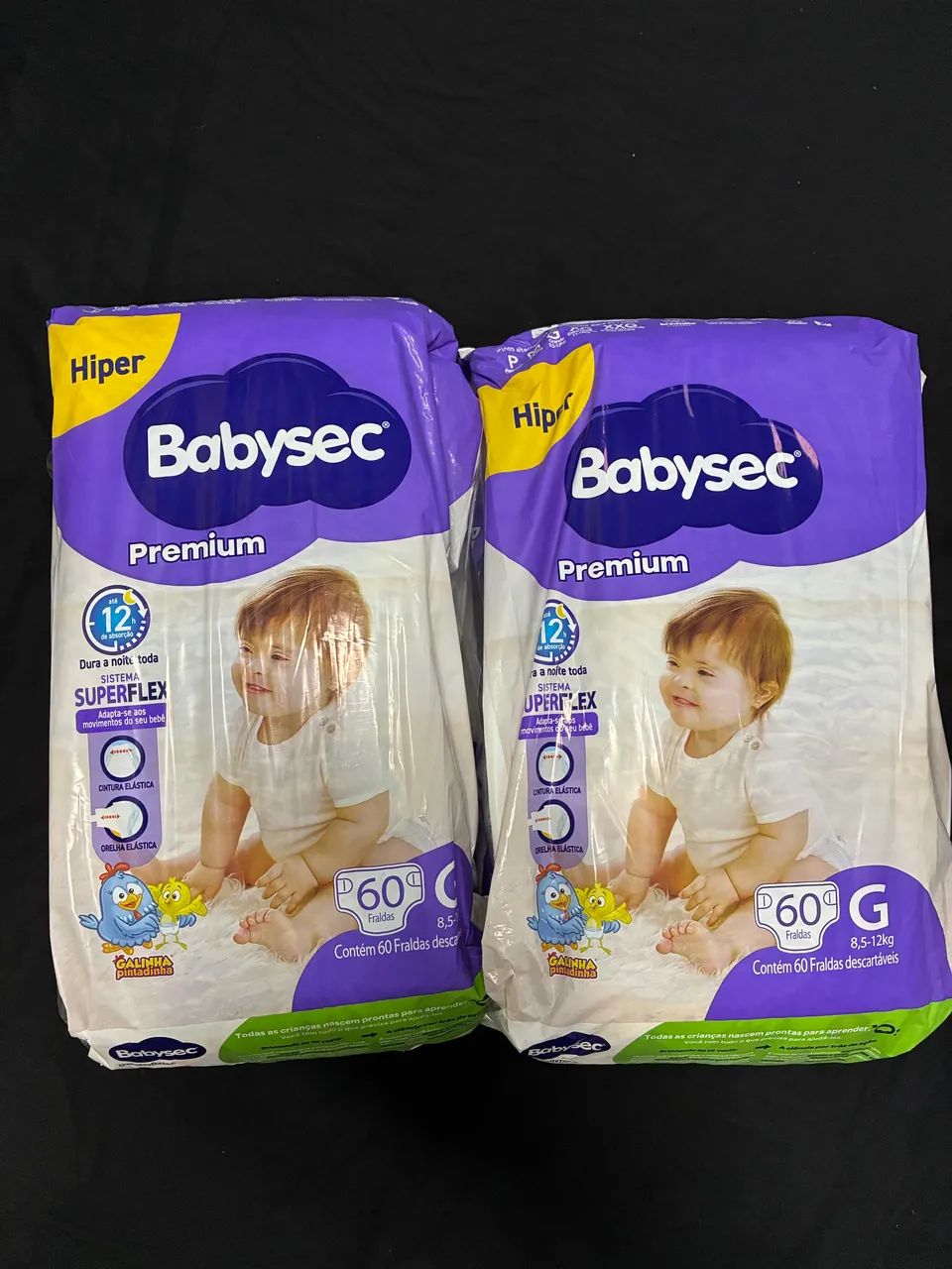 Fralda Babysec pacote com 60 unidades