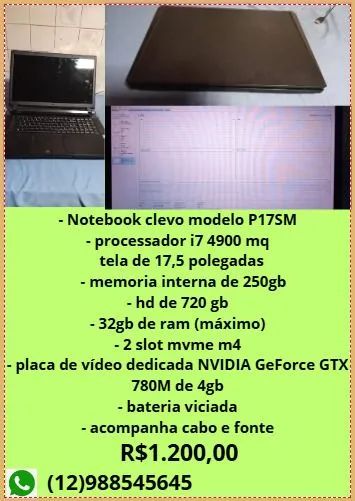 Notebook i7 4900 mq