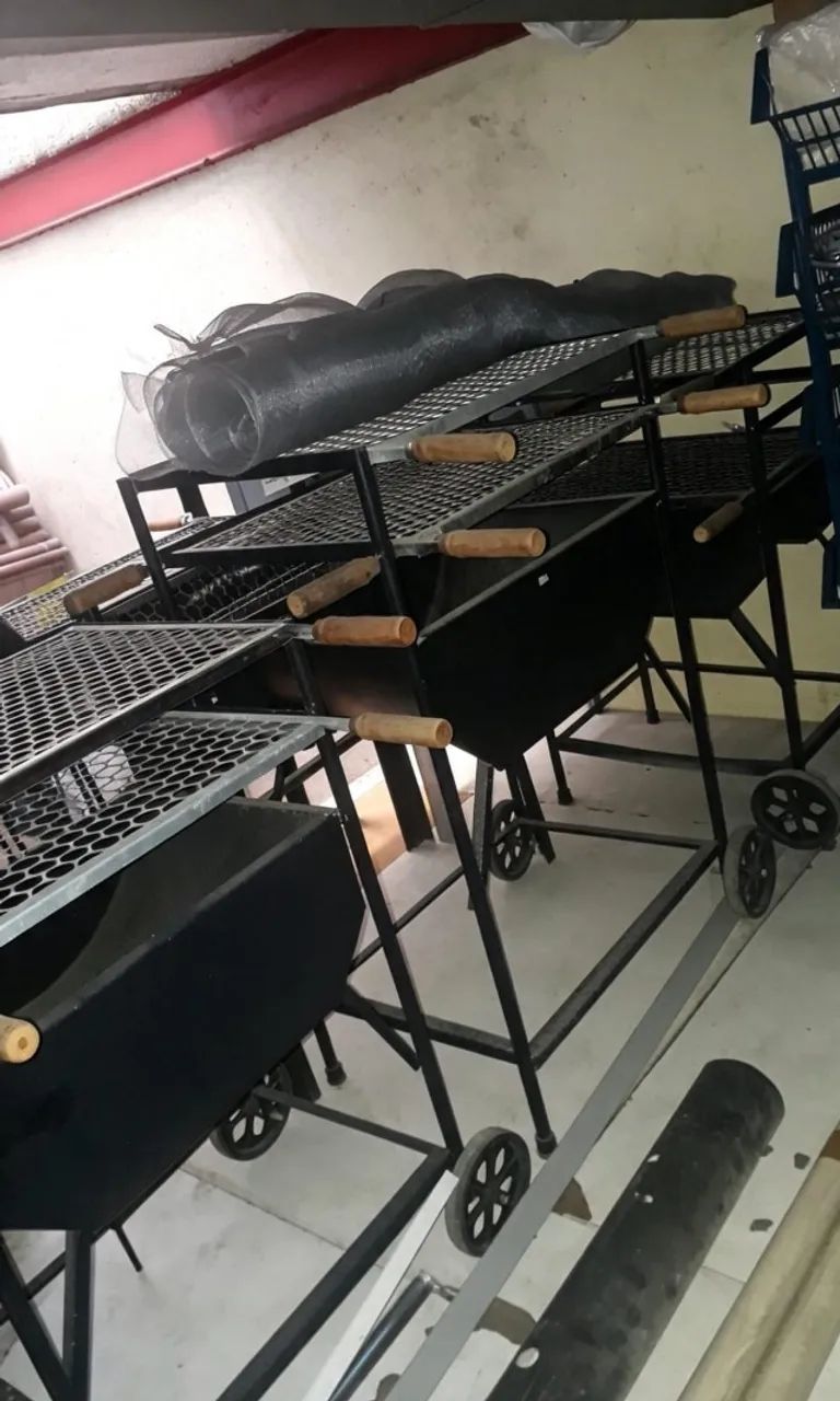 churrasqueira carrinho mediano vidal