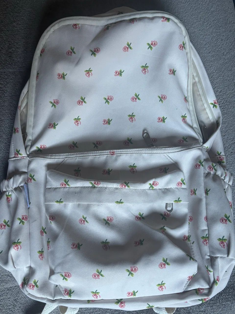 Mochila branca florida nova - Foto 2