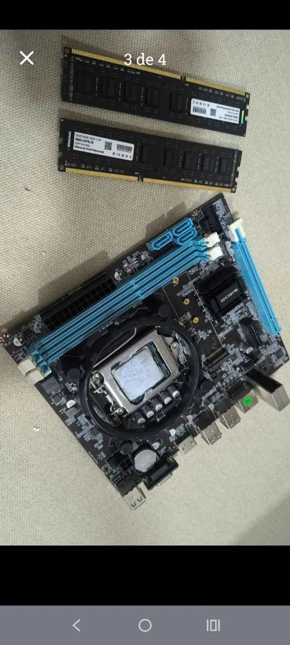 Vendo kit processador memória e placa mãe novos - Foto 3