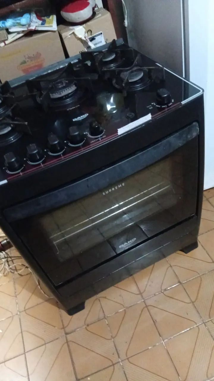 Fogão mesa de vidro