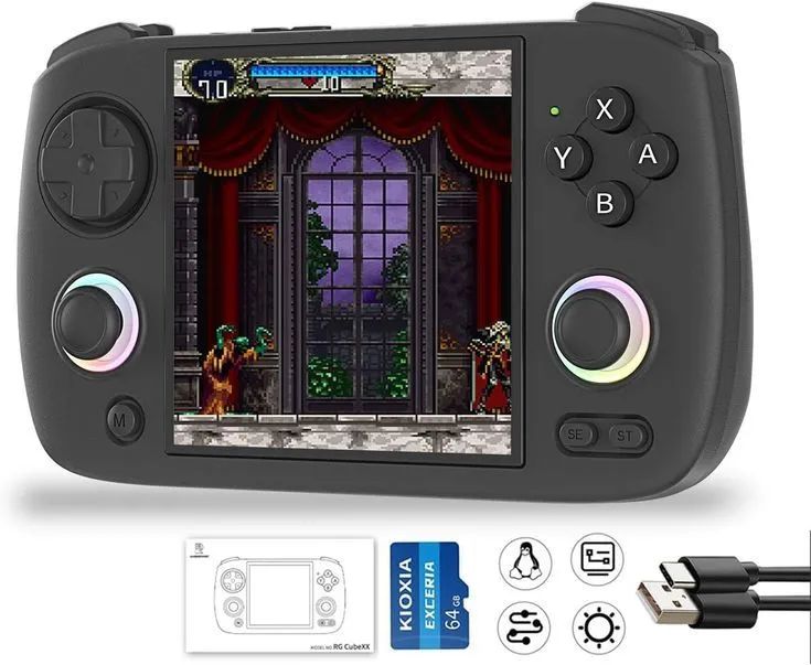 Anbernic Rg CubeXX Novo com Jogos - Consoles de Vídeo Game