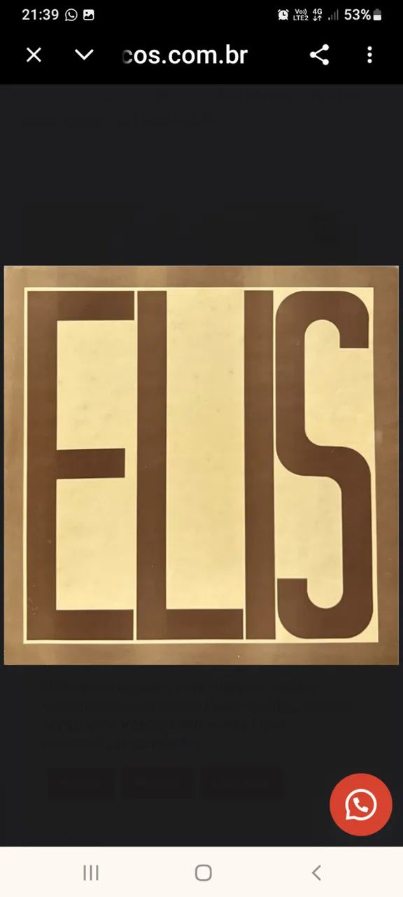 Vinil Qu ádruplo Elis Regina - Foto 2