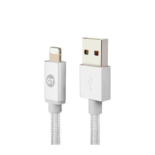 Cabo Lightning para USB Goldentec 1.2m MFi Silver Frete Grátis - Foto 2