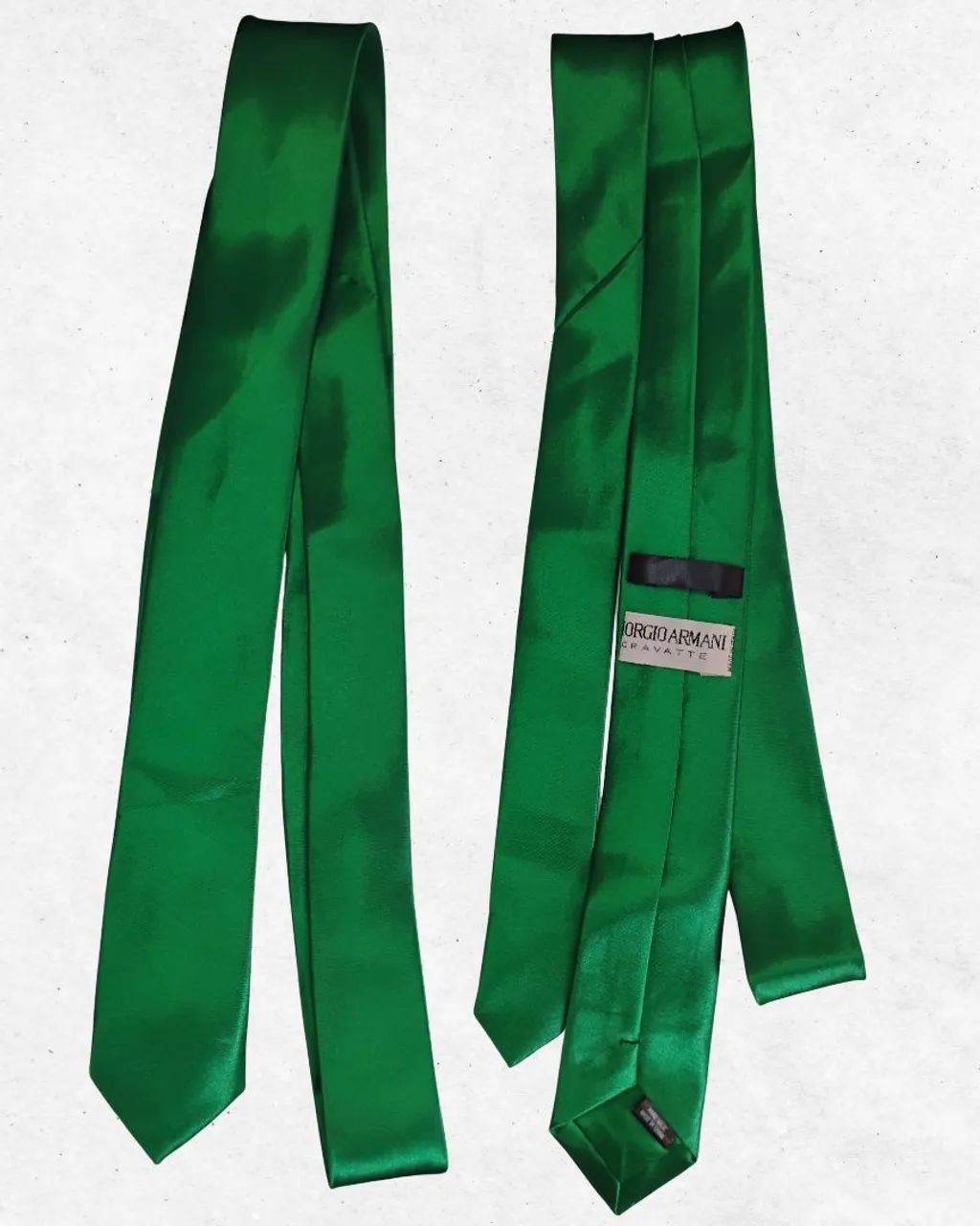 Gravata Giorgio Armani Cravatte verde bandeira  - Foto 2