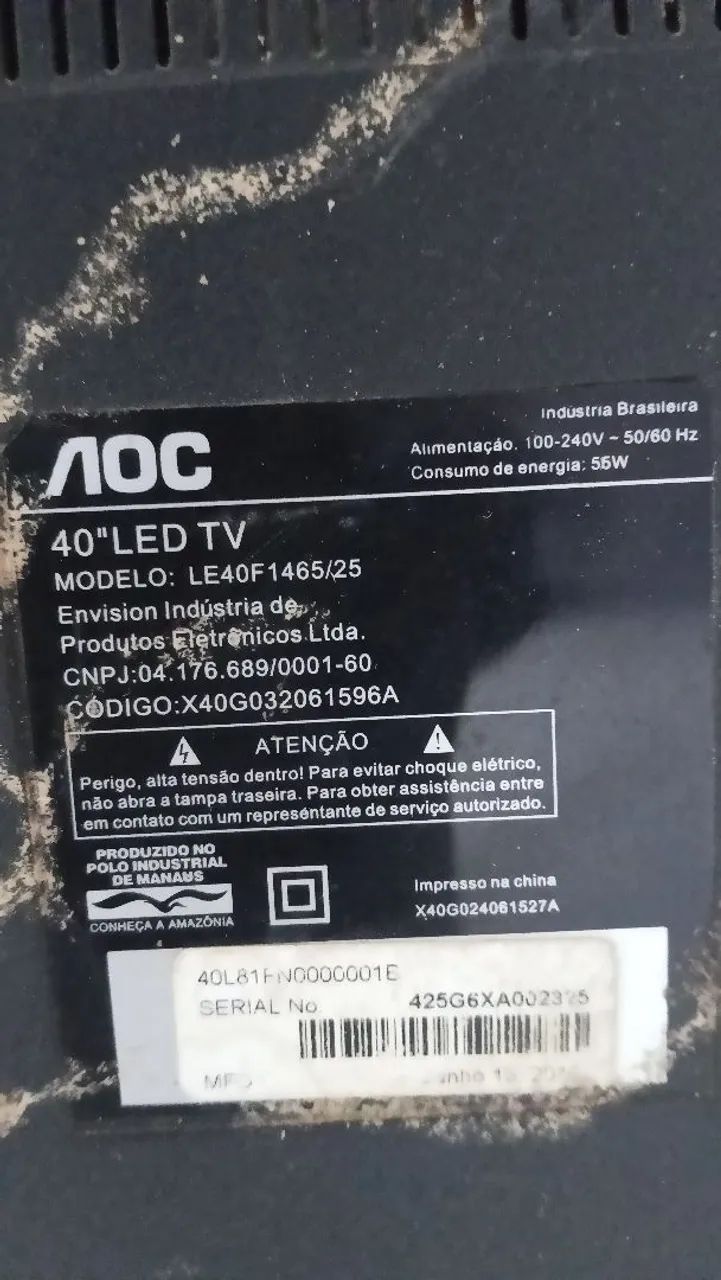 Tv 40 polegadas para retirada de peças ou concerto - Foto 2