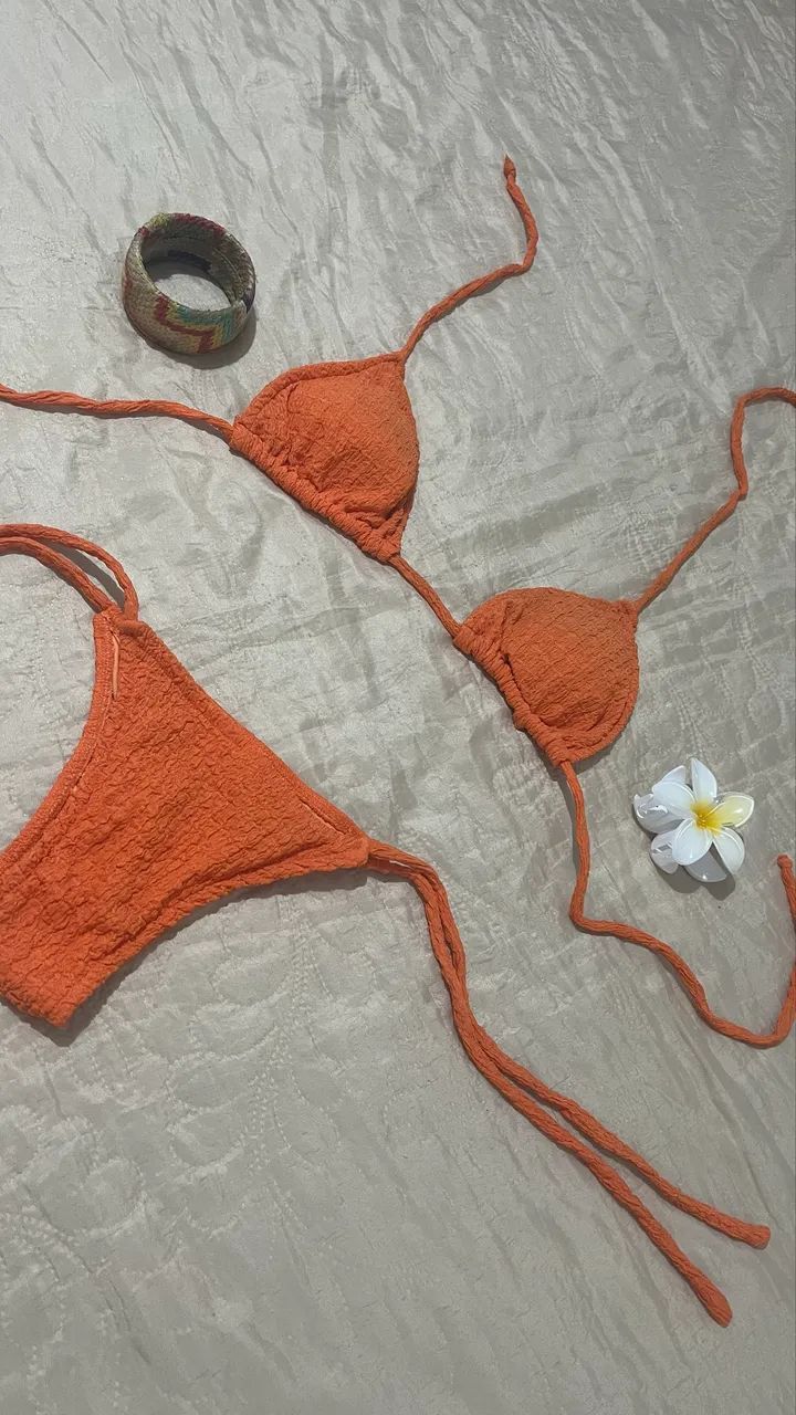 Biquíni laranja da SHEIN* - Foto 3