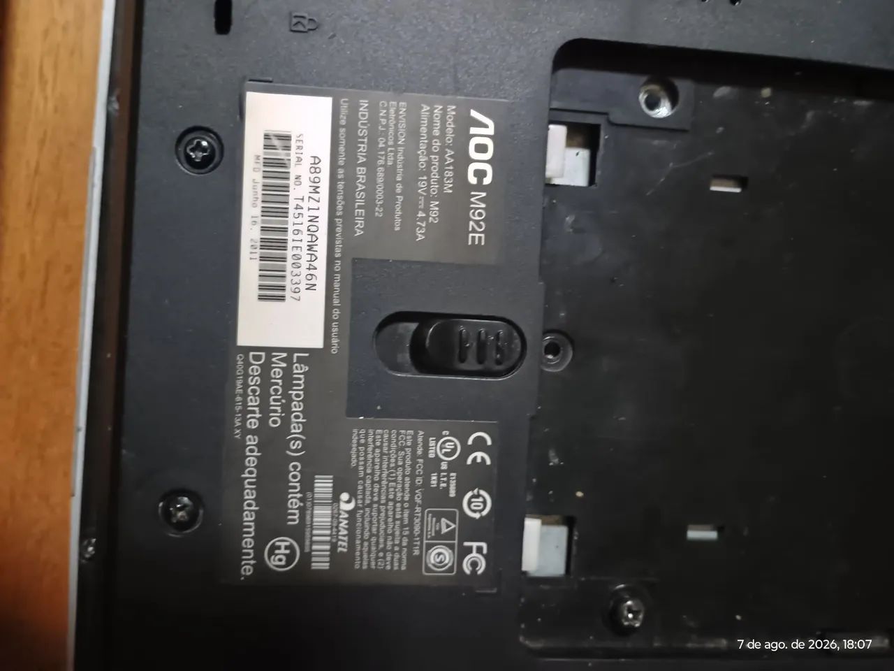 PC Al in one AOC para conserto ou retirada de peças 