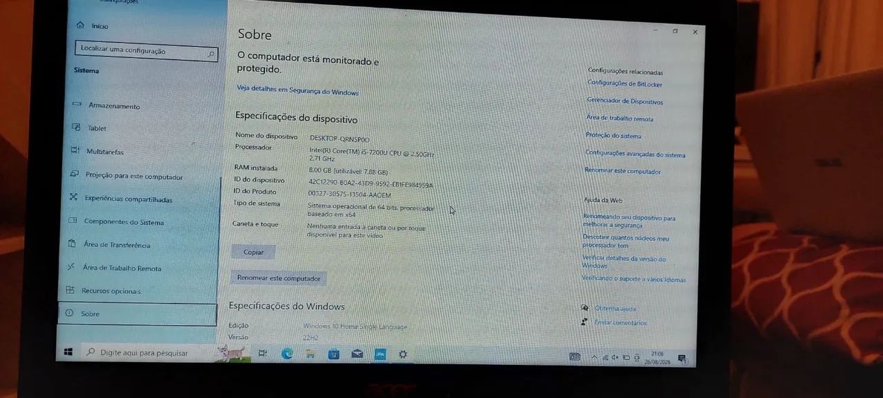 notebook acer aspire i5 8gb ram - Foto 3
