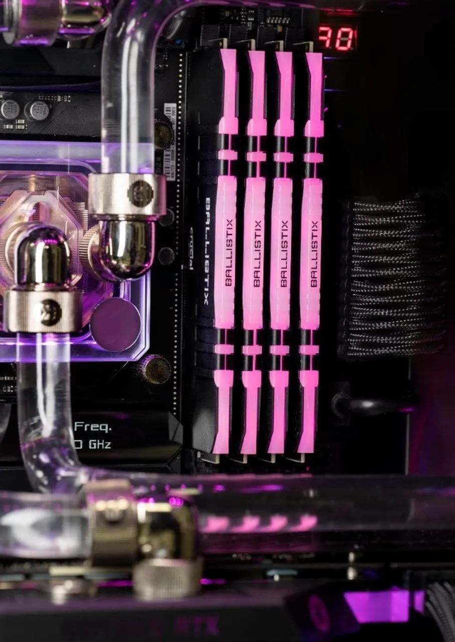 Memória PC | Ballistix | Black RGB | 16GB 3200 | (2X8GB) |  CRUCIAL | BL2K8G32C16U4BL | 64 - Foto 2