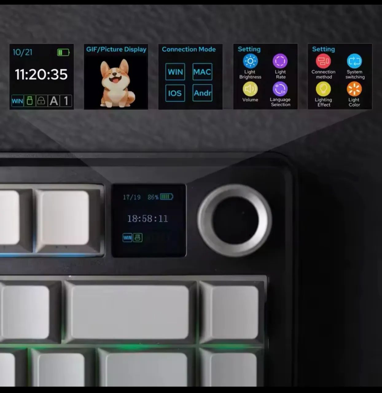 Teclado mecânico Aula F75 Max  - Foto 6