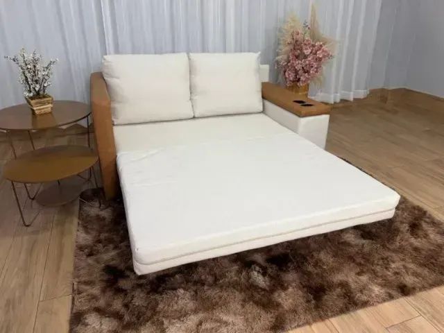 Sofá Cama Anis 1,60 m Linho   Produto Novo - Pronta Entrega - Foto 4