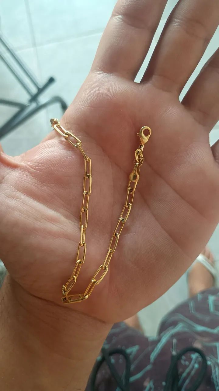 Pulseira banhada a ouro  - Foto 2