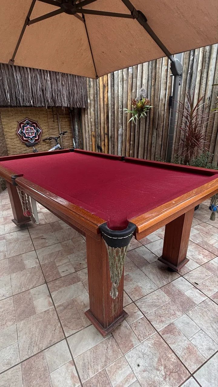 Mesa de Sinuca/Bilhar 2,20m com Ardósia - Madeira - Foto 2