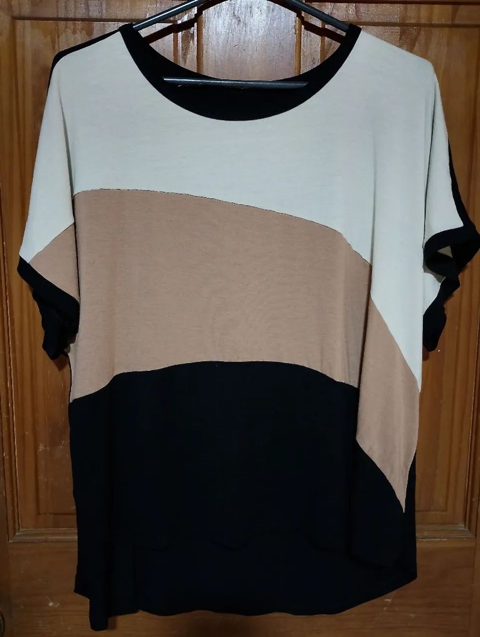 BLUSA FEMININA TRICOLOR - NOVA