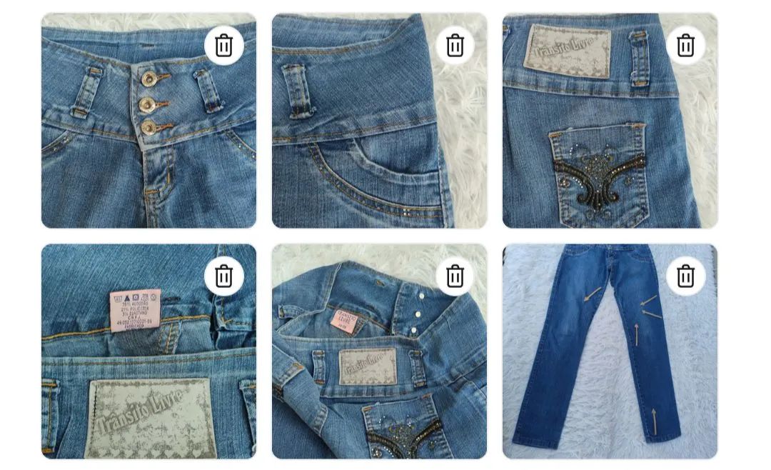 Calça Jeans Trânsito Livre Cós baixo 38 - Foto 5