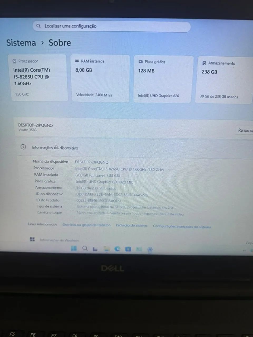 Notebook Dell Vostro 3583 Ótimo estado de convervação - Foto 5