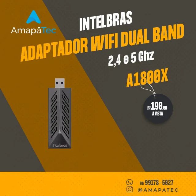 Adaptador Wifi 6 Intelbras A1800x Usb 3.0